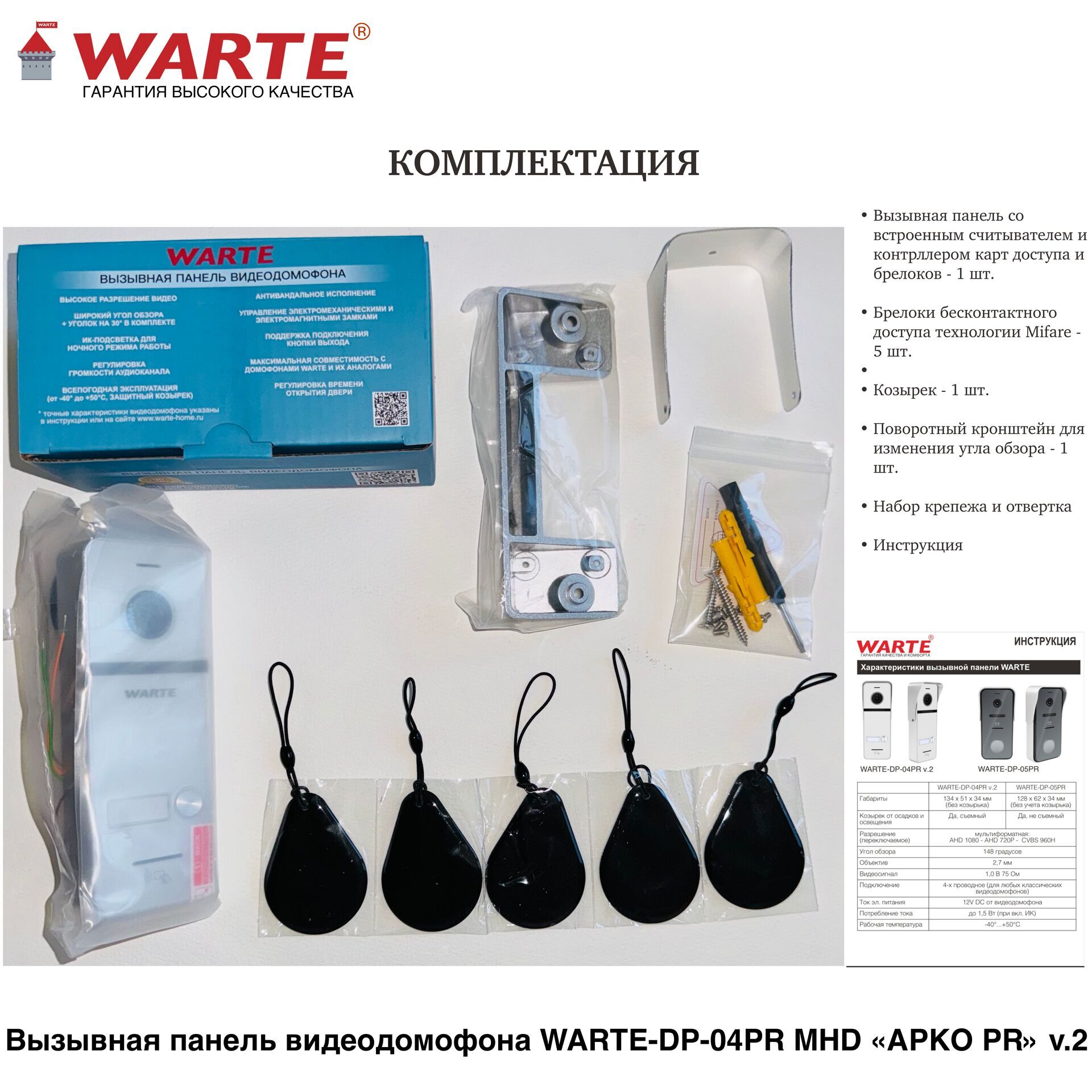 Вызывная панель WARTE-DP-04PR MHD_2